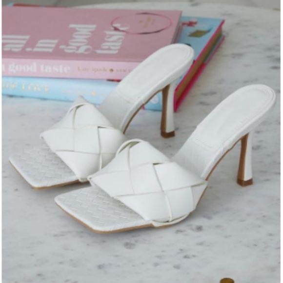 Woven Square Toe Mules – Black - Picture 10 of 10